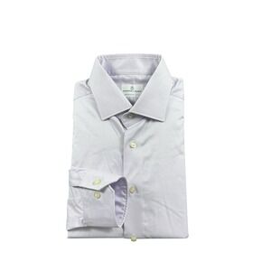 Emanuel Berg Light Purple Modern Fit Cotton L/S Mens Button Front Size 15.5